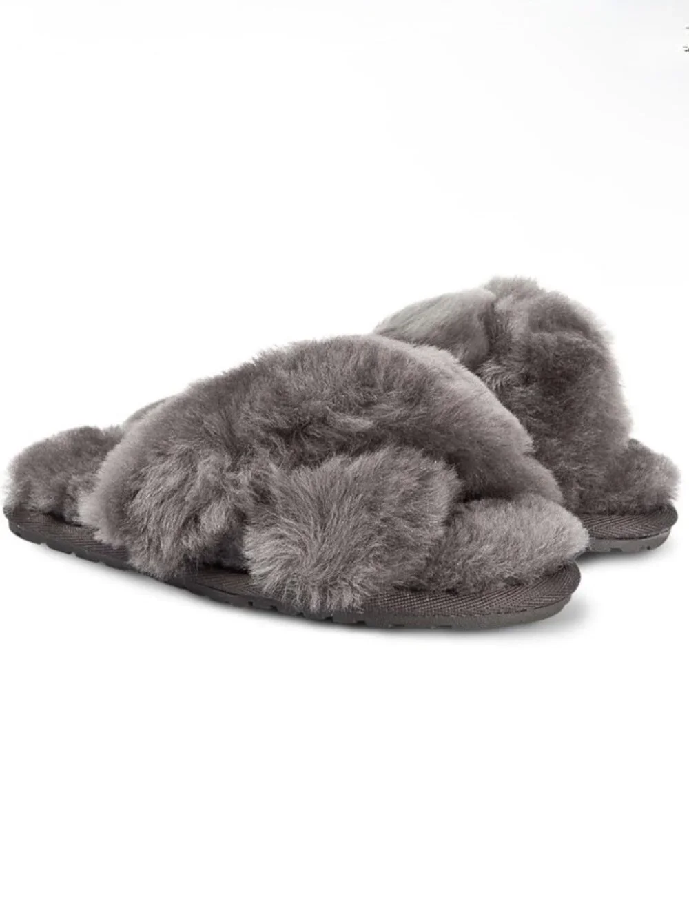 Kids 2 EMU Australia Mayberry Slippers Charcoal Gray Sheepskin K2 T12176 Fuzzy